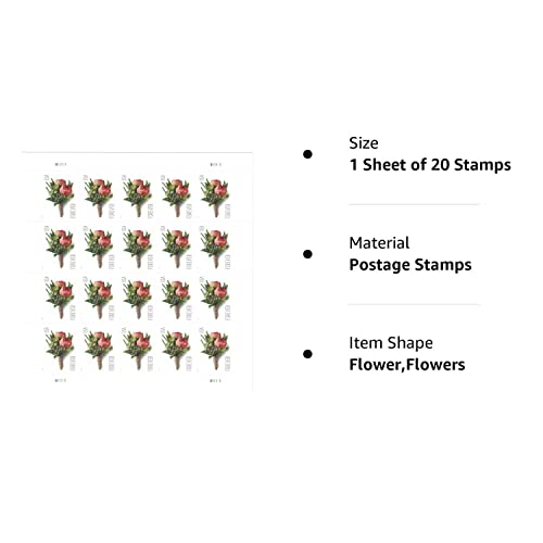 Celebration Boutonniere Usps Forever Stamps Sheet Of 20 - New Stamp Issued 2017 #TOP2