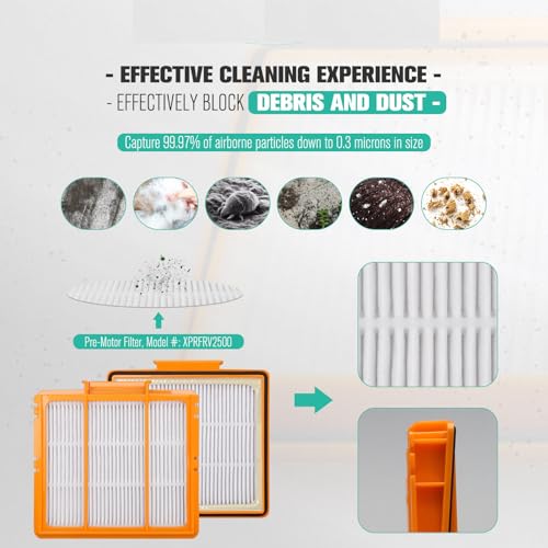 Image of Replacement Parts for Shark AI AV2501S RV2502AE AV2501AE RV2520 AV2510 AV2511AE AV2610WA AV251WAXUS UR2500SR Robot Vacuum Cleaner Accessories Kits With Main Brush, Filters, Foam Filters, Side Brushes
