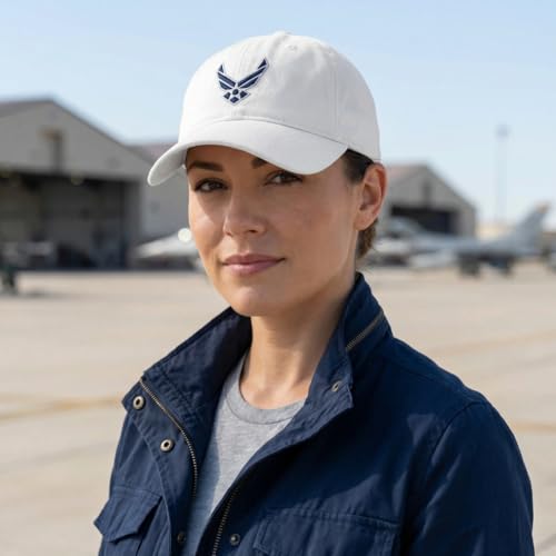Image of Speedy Pros Soft Baseball Hat Embroidered Dad Hat Air Force Emblem Embroidery Men & Ladies Baseball Cap Cotton