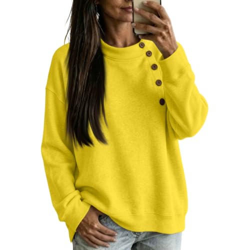 Crew Neck Sweatshirts Women Fall Y2k Vintage Fleece Oversized Sweatshirt - image 1