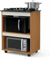 Armário de Cozinha para Cooktop 4 E 5 Bocas Nature/Off White