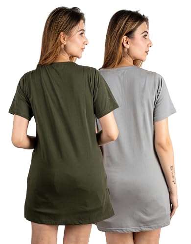 Image of Long Tshirts for Women Combo of 2 | Women Long t Shirt| Long Shirt for Women |Long T-Shirts for Women