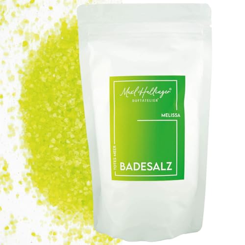 Hallingers Melissa – Sales de baño de alta calidad como regalo con sales de baño del Mar Muerto – del taller perfumado Maxl Hallinger (Bag) – Ideas de regalo Navidad & regalos calendario de Adviento |