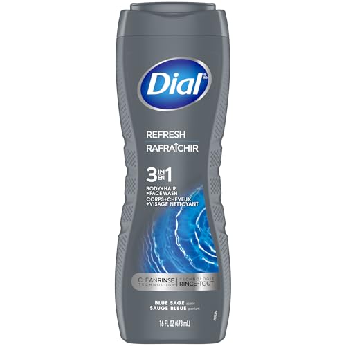 Dial Men 3 in 1 Body, Hair and Face Wash, Pack of 6