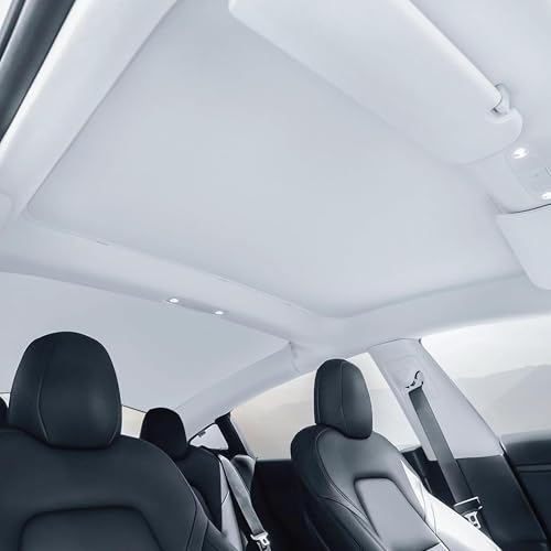 TOPABYTE Sonnenschutz für Tesla Model 3 Highland 20182026 Auto Dach Sonnenschutz Glas-Schiebedach-Schattenfenster-Isolierung UV und Hitzeschutz Beige (Hergestellt aus China)