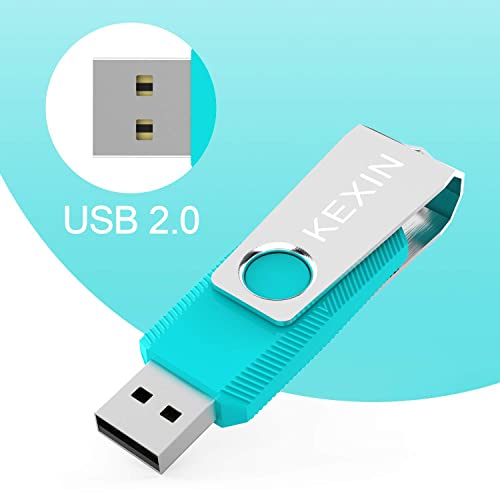 KEXIN 3 Pack 128GB USB Flash Drive 2.0 USB Stick Memory Stick Swivel Thumb Drive External Data Storage Stick Pen Drive with LED Light for PC Laptop Tablet (128gb - Image 3