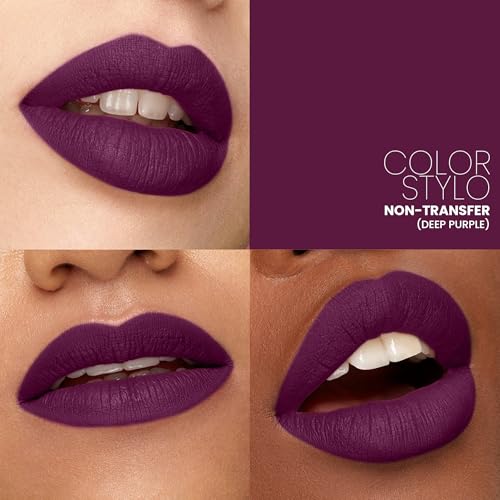 Image of Seven Seas Color Stylo NonTransfer Matte Lipstick | Matte Finish Crayon Lipstick | Waterproof | Long Lasting | Lasts Up to 24 hours (Deep Purple)