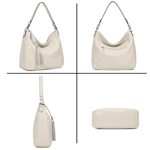 Image of YALUXE Women's Real Leather Shoulder Bag Hobo Handbag Purse Crossbody Bag