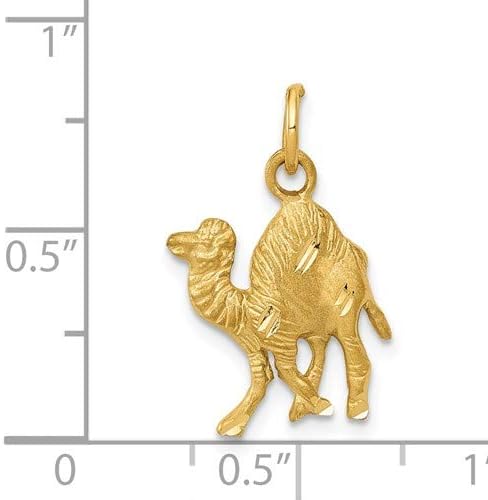 【ラクダ】 14K イエローゴールド ミニイーブルアイチャーム ブルーエナメル付き