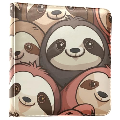 Álbum de fotos 4x6 pulgadas con diseño divertido de perezosos, de cuero sintético PU, gran capacidad, para álbum de recortes de familia, bodas, aniversarios y bebés miniatura 1