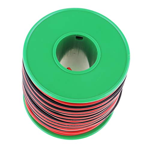 F Fityle 20AWG Cabo De Fio Flexível De Silicone 150 Fios 600V 200 ℃ Vermelho + Preto 30m / 98Ft