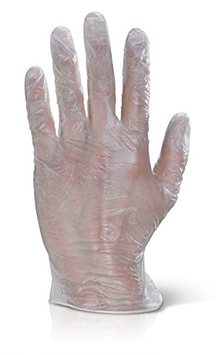 Gants d'examen en vinyle transparent XL pour protection des mains