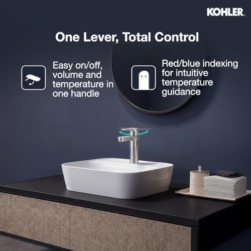 Image of Kohler July Comfort Height Tall Lav Faucet Without Drain