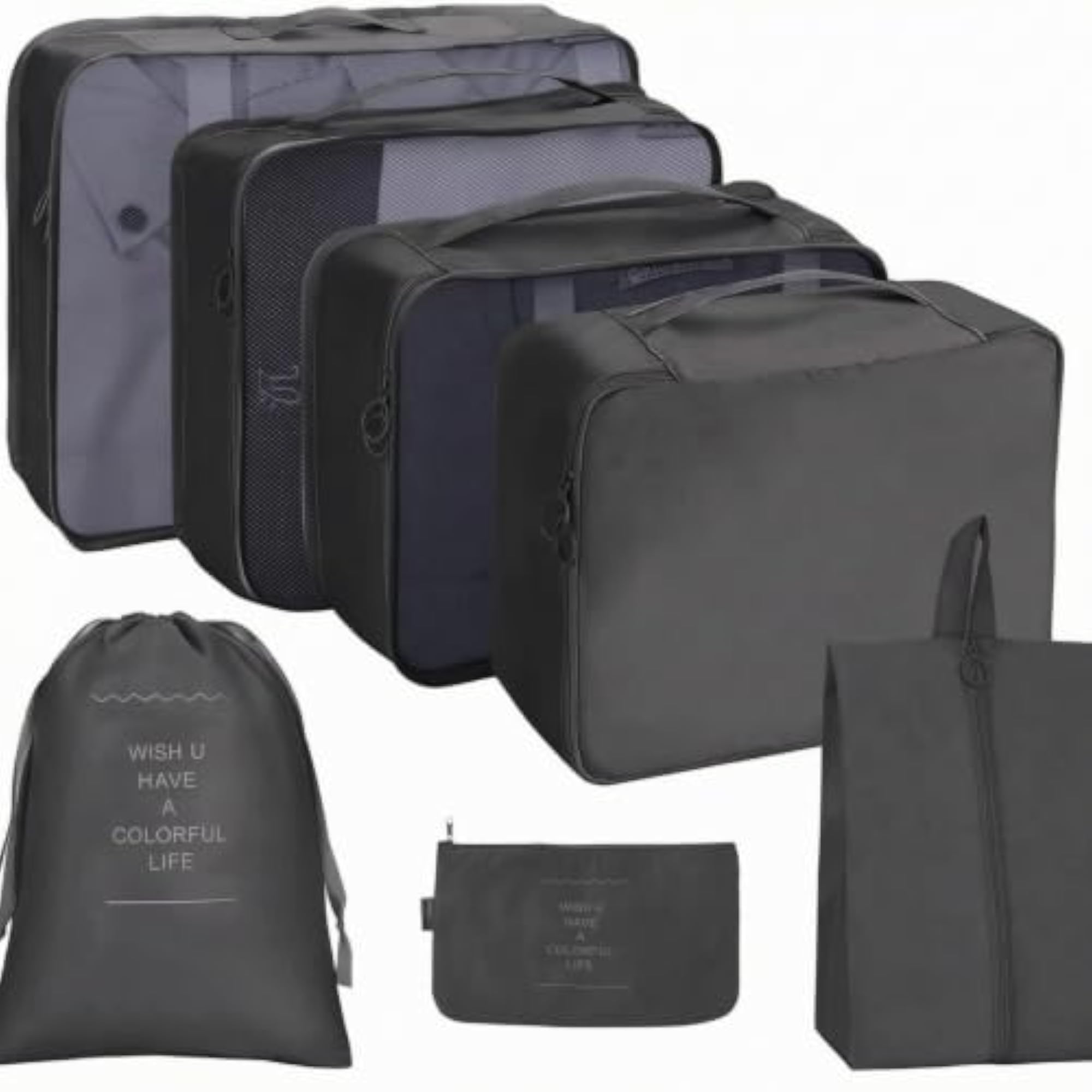7-Piece Space-Saving Packing Cubes Set