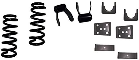 QSA 3" Front / 5" Rear Lowering Kit Coil Springs + Flip Kit + Lift Shackles. Compatible with 1988-1998 Chevrolet GMC C1500