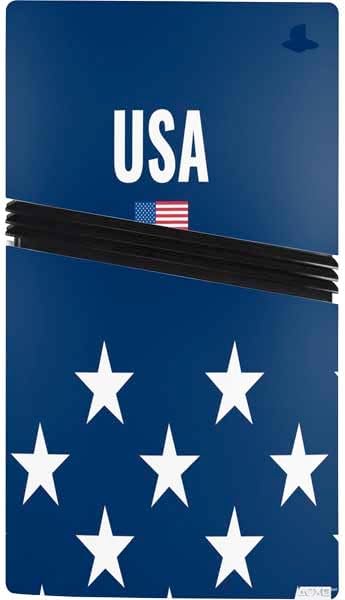 Skinit Decal Gaming Skin Compatible with PS5 Pro Console - USA Flag Stars Design