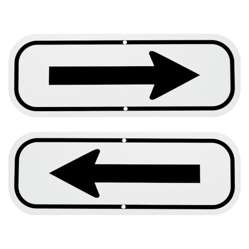 M METERXITY 2-Pack Black Arrow Signs, 9.84 x 3.54...