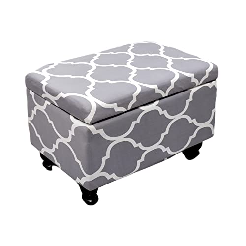 Krfoonn Rectangle Ottoman Covers Stretch Folding Storage Ottoman Bench Cover Printed Storage Ottoman Folding Footrest Stool Slipcover Furniture Protector For Living Room Bedroom Bench (Large, 12) #TOP21