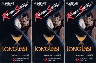 KamaSutra LongLast Condoms for Men | Climax Delaying Condoms with Dotted Texture | Made with Natural Rubber Latex | Lubricated Condoms | Pleasure Series | Pack of 3-12 Premium Condoms Each-picture-10