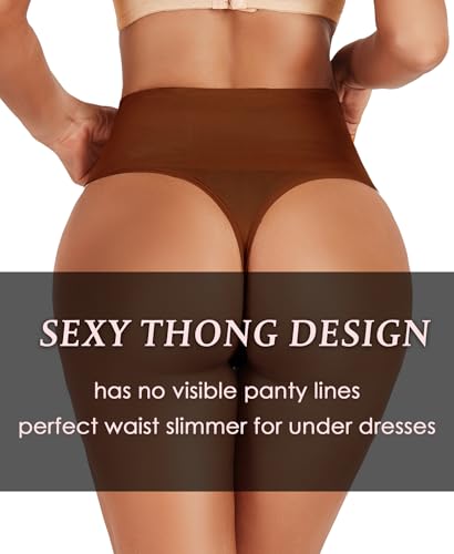 Image of Seamless Thong Shapewear for Women Tummy Control Body Shaper Panties Girdle High Waist Shaping Underwear