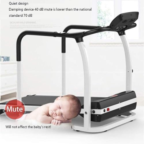 Image of Cardio Running Walking Treadmill with Extended Safety Handrails, Low-Impact, Low Wide Deck,with Cup Holder