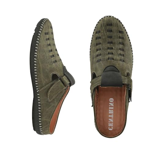 Image of Centrino Men's Fisherman Sandals | Sporty & Casual Summer Footwear | Adjustable Fit with soft cushion Padding | Closed-Toe Comfort & Durability (9285)