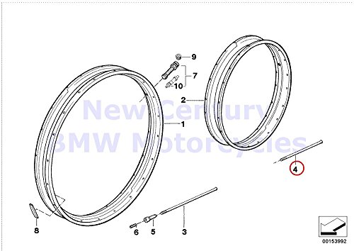 20 x BMW Genuine Motorcycle Spoke Wheel Rim/Spoke Stainless Steel Spoke L=186MM R1200C R1200C Independent R1200GS R1200GS Adventure