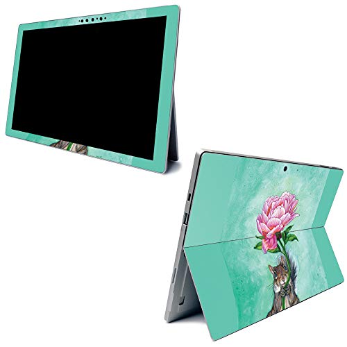 Image of MightySkins Carbon Fiber Skin for Microsoft Surface Pro 7 - Lovely Squirrel | Textured Carbon Fiber Finish | Easy to Apply, Remove, and Change Styles | Made in The USA (CF-MISURPR7-Lovely Squirrel)