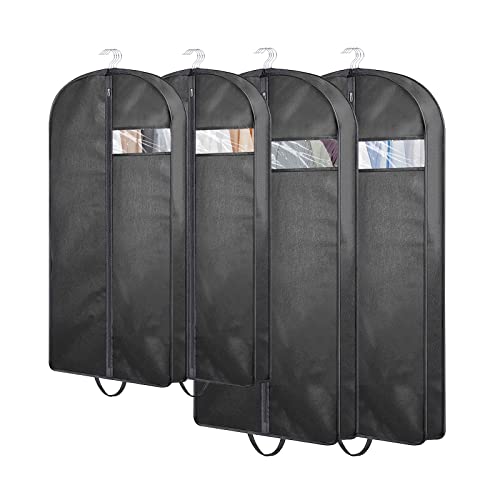 Vivucy 40"/50 "Garment Bags For Closet Storage(2Pcs40"+2Pcs50")Garment Bags For Hanging Clothes, Suit Bags For Men Travel With Handles Garment Bags For Storage To Suit Jacket Shirt Coat Dresses #TOP30
