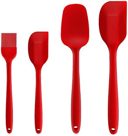 BINHAI Silicone Spatula Set - Marble Pattern 6 Piece Non - Stick Rubber Spatula with Stainless Steel Core - Heat-Resistant Spatula Kitchen Utensils Set for Cooking, Baking and Mixing