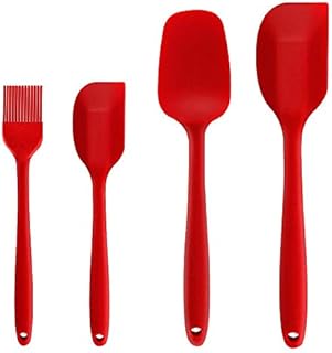 BINHAI Silicone Spatula Set - Marble Pattern 6 Piece Non - Stick Rubber Spatula with Stainless Steel Core - Heat-Resistant Spatula Kitchen Utensils Set for Cooking, Baking and Mixing