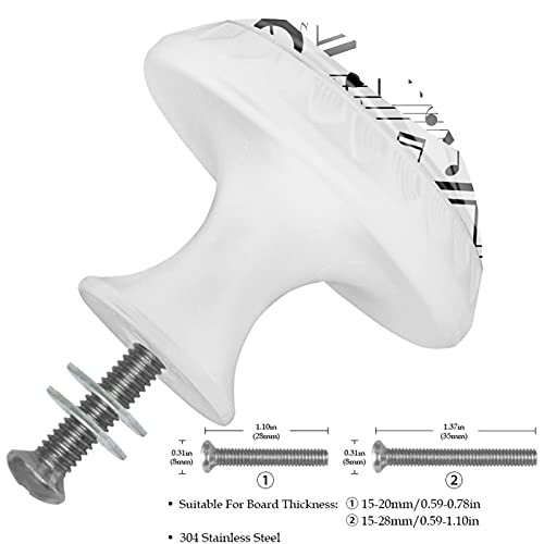 Boutons décoratifs ronds pour armoire et commode notes de musique de qualité - 4