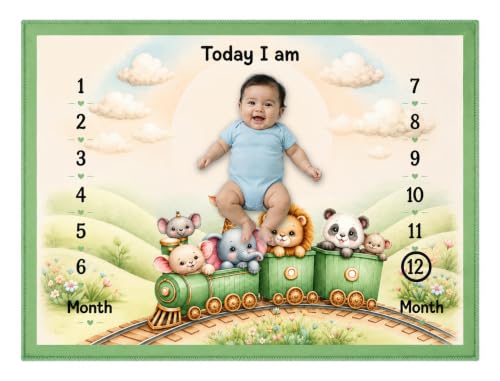 Image of NEW COMERS Milestone Baby Blanket for All Season Play Mat, Super Soft Foam | 3 Layer Thick Mat Blankets for Kids /New Born Monthly Photoshoot