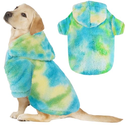 Baobicute Tie-Dye Dog Hoodie Sweaters for Large Dogs Designed Dog Clothes
