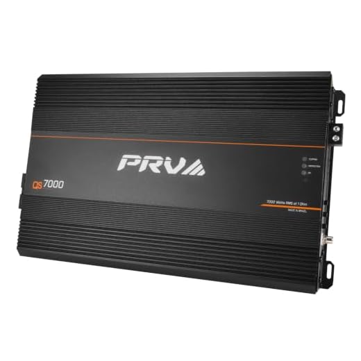 PRV Audio QS7000 1 Ohm 7000 Watt Amp Car Audio Amplifier Full Range HD Sound 1 Channel 8K Car Amp with Built-in HPF and LPF Controls for PRO Audio Systems