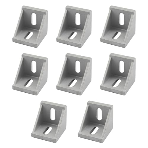 SeeRaphee (8 Stück) 4545 Serie Eckwinkel Aluminium Profil Steckverbinder Set Aluminiumlegierung T Schlitz L Halterung Aluminium Extrusion Zubehör jiaojian4545