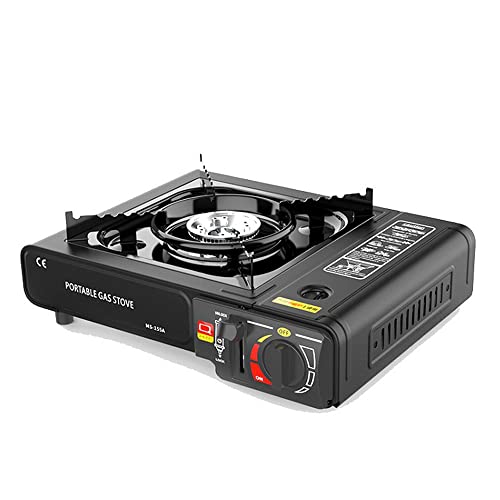 Estufa de cassette portátil Quemador de gas Estufa de butani 2.9KW con encendido piezoeléctrico para cocinar al aire libre Camping Pincnic Mochilas Senderismo Barbacoa