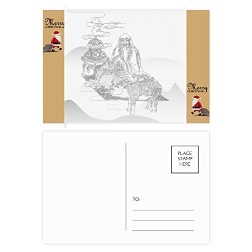 Carte postale Lao Tzu Bovins et Taoïsme pour cadeau de remerciement et collection culturelle