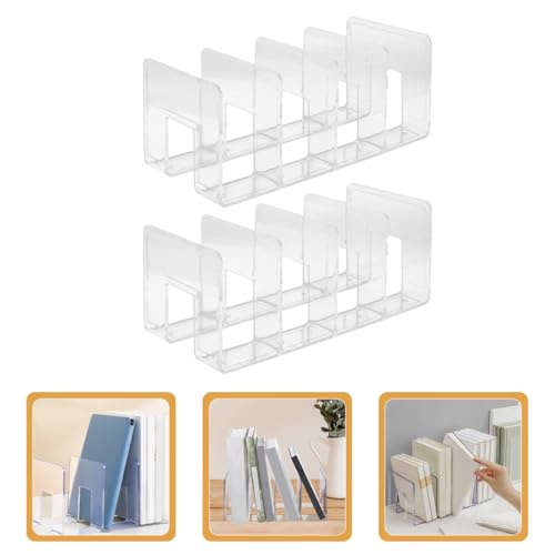 Étagère de bureau multifonction 4 compartiments Healvian en ABS transparent - 4