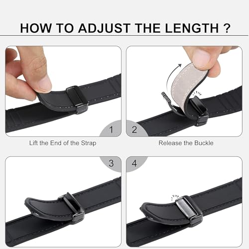 Image of ACM Watch Strap 20mm for Samsung Galaxy Watch Active 2 44mm Smartwatch | Leather Magnetic Silicone Belt Luxury Band