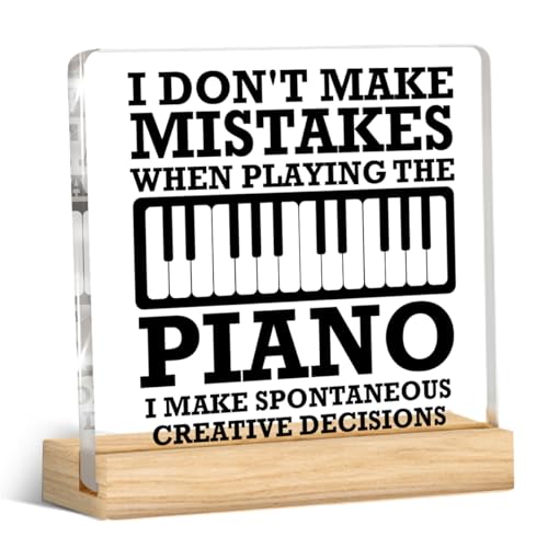 Funny Piano Lover Desk Decor Sign for Music Room or Home