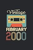 vintage february 2000: 6 x 9 blank - notebook - memo book - paperback - journal - diary - a funny gift for friends or family to celebrate the 20th ... for guestbook entries, wishes and sayings