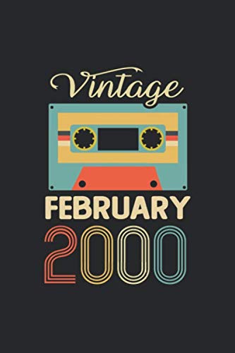 Vintage February 2000: A5 Liniertes • Notebook • Notizbuch • Taschenbuch • Journal • Tagebuch - Ein lustiges Geschenk für Freunde oder die Familie zur ... für Gästebuch Einträge, Wünsche und Sprüche