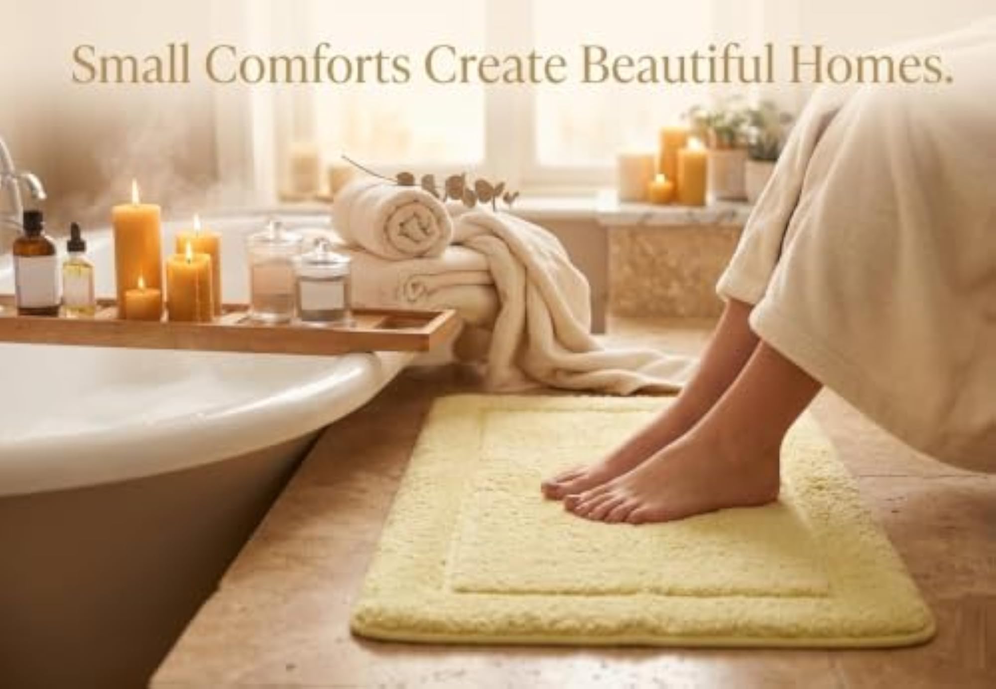 100% Cotton Soft Absorbent Bath Mat
