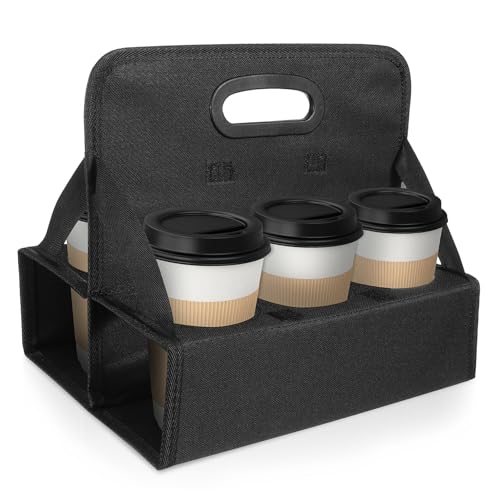 Cabilock Foldable Drink Carrier with Handle Portable Caddy for Coffee Cups Lightweight and Stylish Beverage Holder for Takeout Go Use
