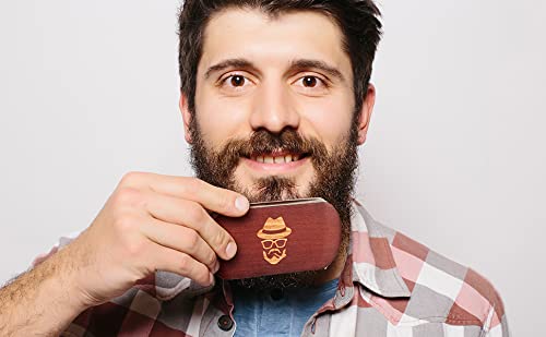Beard Brush, 100% Boar Bristle Natural Black Walnut Wood Beard Comb Hair Mustache Shaving Brush Facial Hair Brush #TOP4