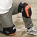 DNA MOTORING Knee Pads Heavy Duty EVA Gel Foam Padding Kneepads with Adjustable Non-Slip Straps for Construction Gardening Flooring Welding, Orange/Black, TOOLS-00511