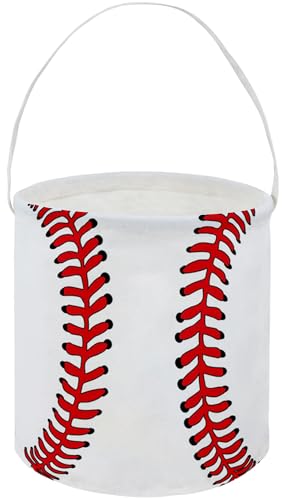 Image of ESSME Kids Basket for Baseball Decor, Boys Baskets, Easter Gifts for Girls and Boys, Easter Basket Empty (Baseball)