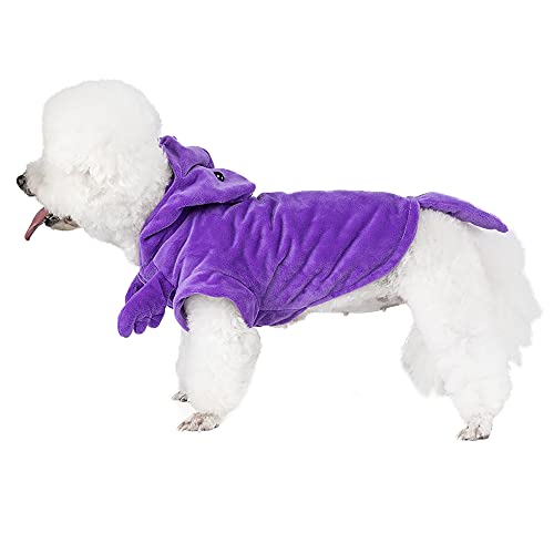 Mogoko Purple Dinosaur Dog Costumes Halloween Cosplay Pet Costume Dog Hoodie For Puppy Small Dog Cat Cute Cat Apparel Size Xl #TOP5