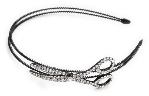 Clear Rhinestone Scissor Headband